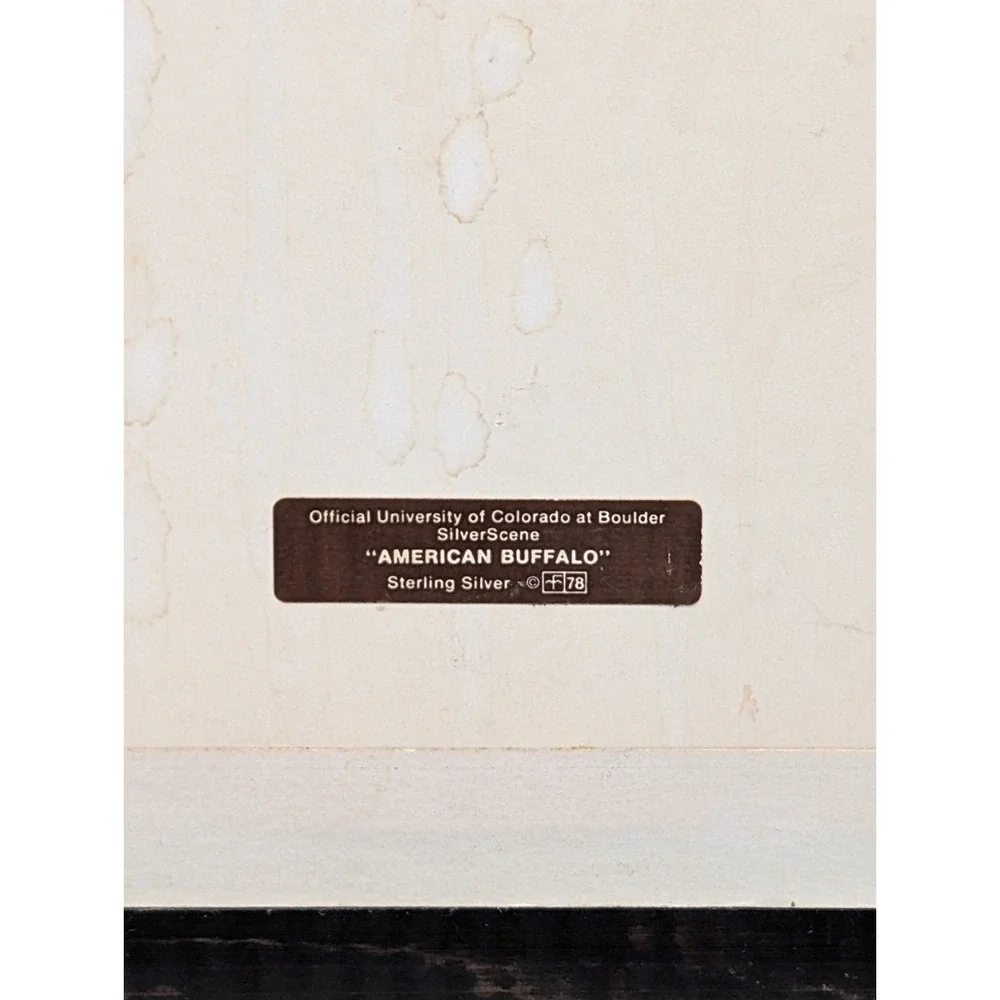 1978‎ University of Colorado Buffalo Sterling Silver SilverScene Framed Wall Art